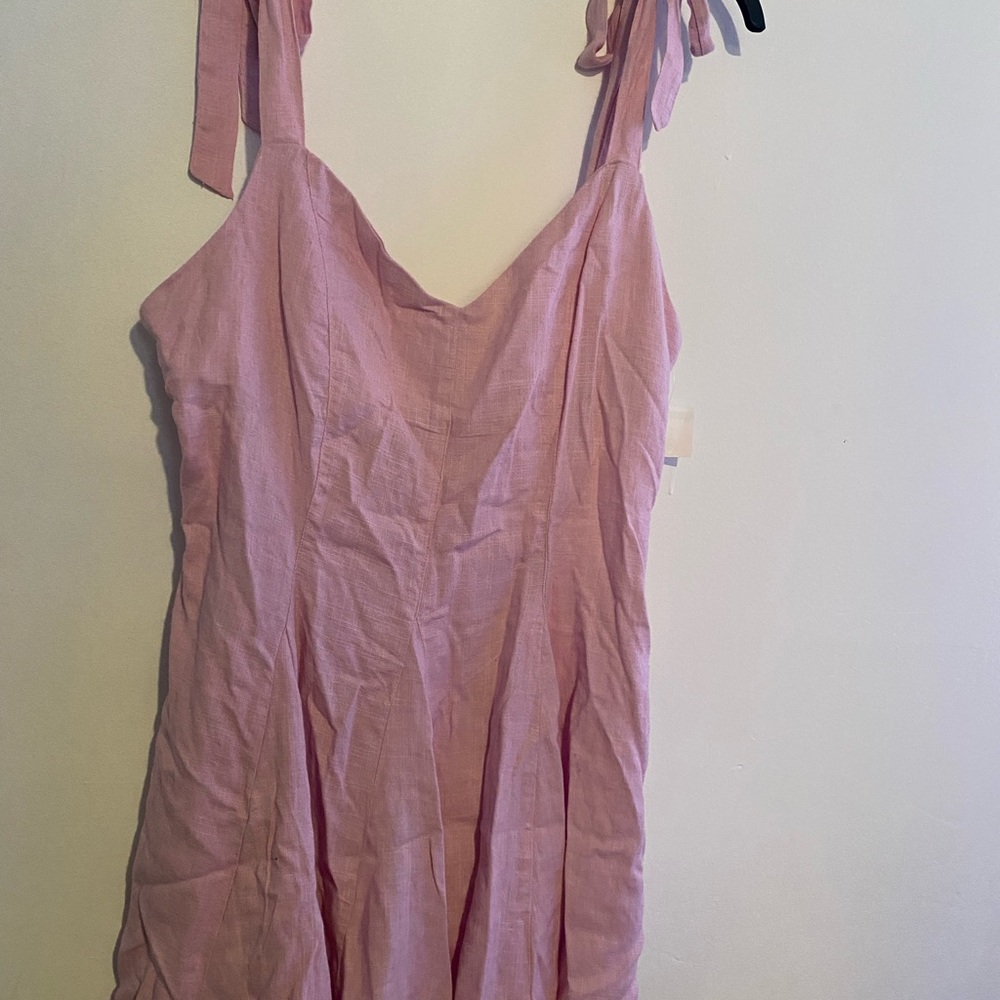 ASOS Design Pink Sleeveless Dress with Tie Straps